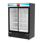 Refrigerador Vertical Vinil Negro 2 Puertas Cristal Deslizables 47 Pies Asber ARMD-47-SD HC