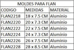 BAK FLAN2220 Molde para Flan Aluminio #20 Envío por Cobrar Moldes Bak 