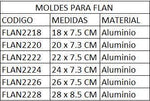 BAK FLAN2226 Molde para Flan Aluminio #26 Envío por Cobrar Moldes Bak 