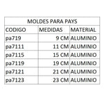 BAK PA7115 Molde pay aluminio #15 Envío por Cobrar Moldes Bak 