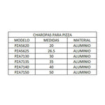 BAK PZA7150 Charola pizza aluminio 19.6" (50cm) Charolas Bak 