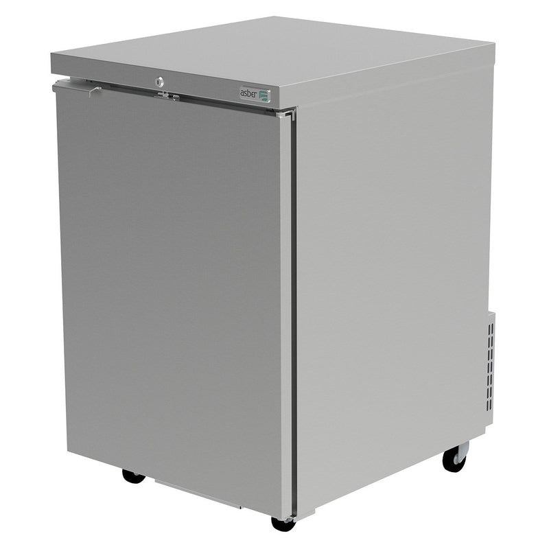 Asber ABBC-23-S HC Refrigerador Contrabarra Acero Inoxidable 1 puerta Solida 8.9 Pies3 Envio Cobrar