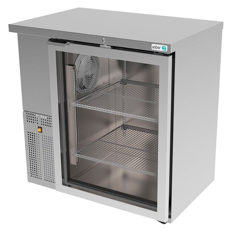 Asber ABBC-24-36-SG HC Refrigerador Contrabarra 1 Puerta para 250 Latas ENVÍO POR COBRAR