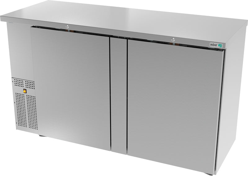 Asber ABBC-24-60-S HC Refrigerador de Contrabarra 2 Puertas Solidas Envío por Cobrar