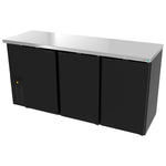 Refrigerador Contrabarra Vinil Negro 3 Puertas 18.3 Pies Asber ABBC-24-72 HC