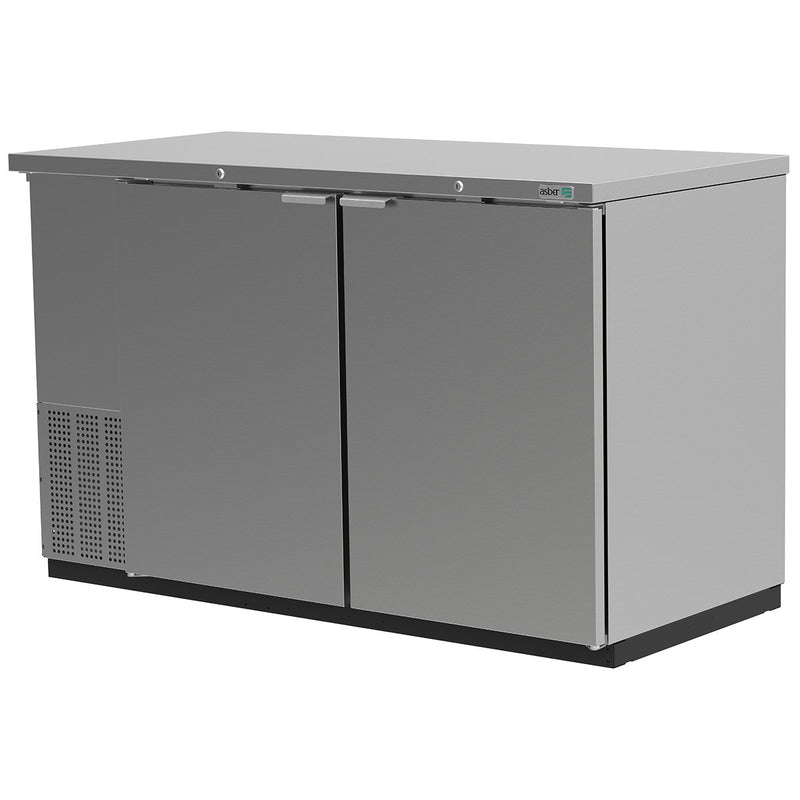 Asber ABBC-58-S HC Refrigerador Contrabarra Acero Inoxidable 2 Puertas Solidas 14.6 Pies3 Envio Cobrar