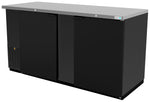 Asber ABBC-68 HC Refrigerador Contrabarra Vinil Negro 2 Puertas Solidas 26.3 Pies3 Envio Cobrar