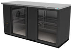 Refrigerador Contrabarra Vinil Negro 2 Puertas Cristal 23.3 Pies Asber ABBC-68G HC
