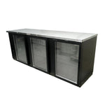 Asber ABBC-94G HC Refrigerador Contrabarra Vinil Negro 3 Puertas de Cristal 26.4 Pies3 Envio Cobrar