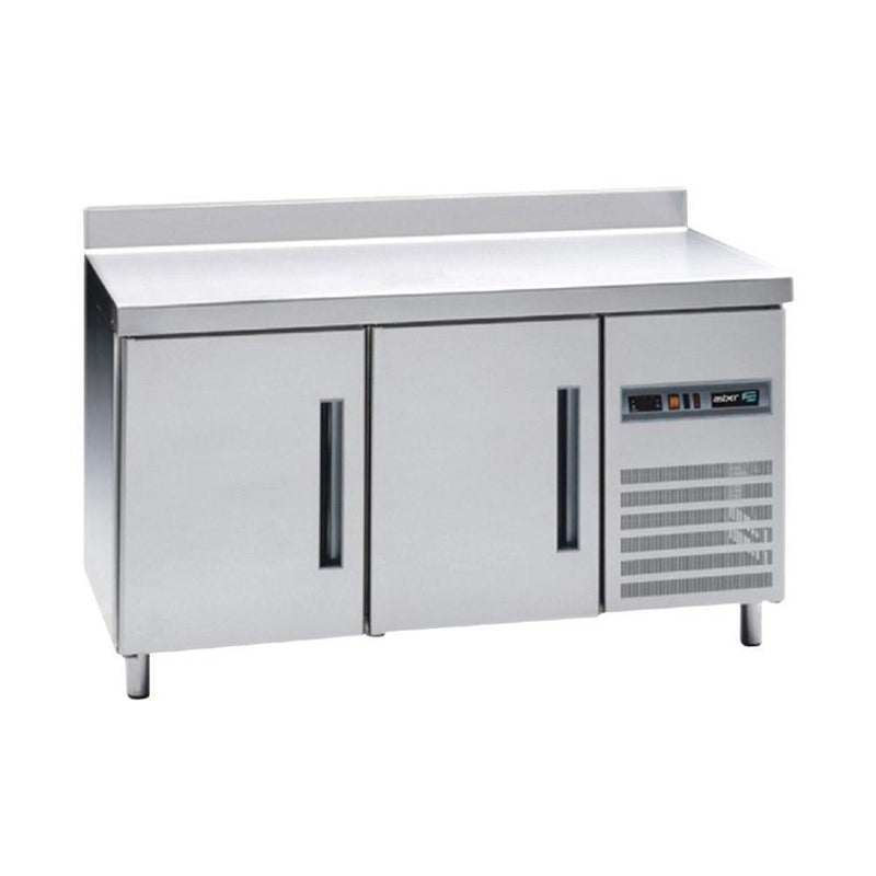 Asber ASTF-60 HC Mesa Refrigerada Congelador 2 Puertas Solidas 9 Pies3 Acero