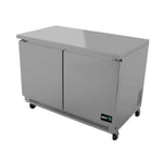Mesa Congelador Bajo Barra 2 Puertas Acero Inox 13.3 Pies Asber AUTF-48 HC