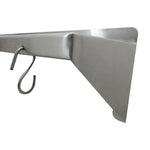 Inmeza RE-90 Repisa Garabato chica en Acero Inoxidable  90x30x26 cm