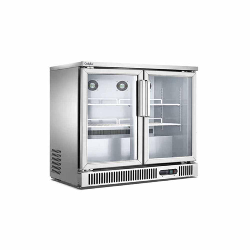 Migsa BE-SG-250 Refrigerador Back Bar de 2 Puertas de Cristal 250 lts
