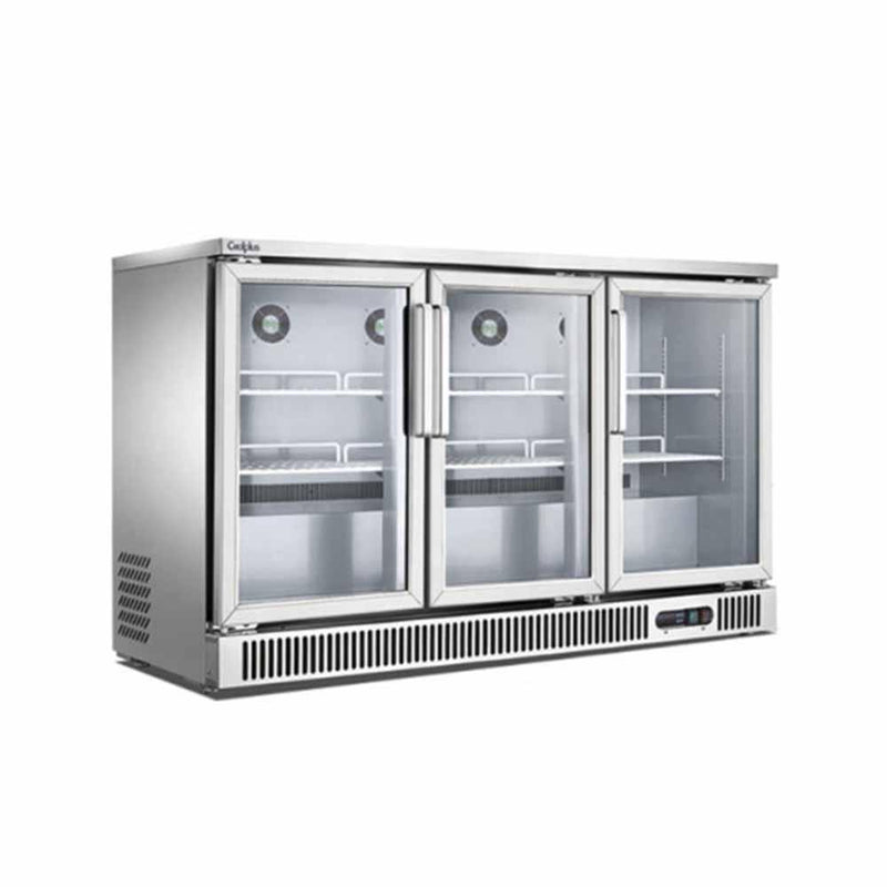 Migsa BE-SG-380 Refrigerador Back Bar de 3 Puertas de Cristal 380 lts